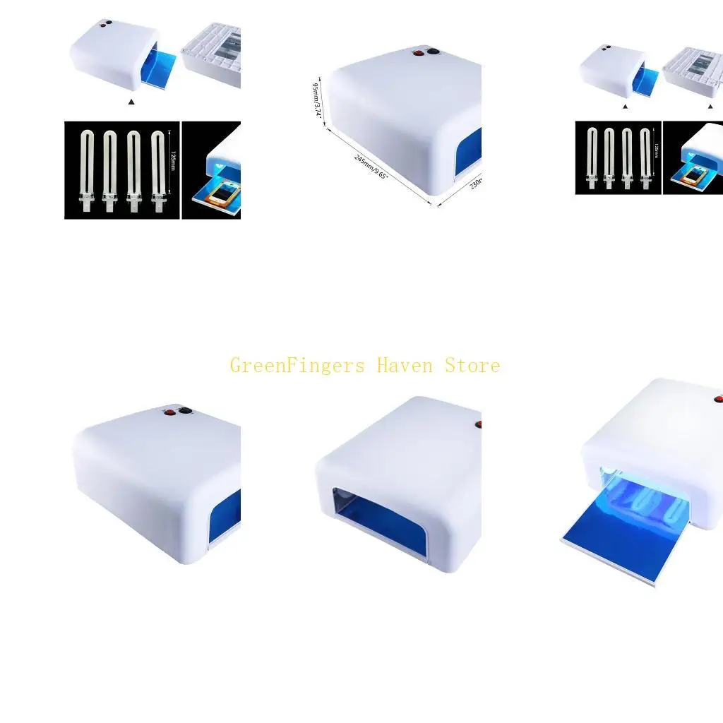 F68D 4x9W UV Curing Lamp High Intensity 6S Fast Ultra-violet Light for Phone Motherboard Repair Resin Curing