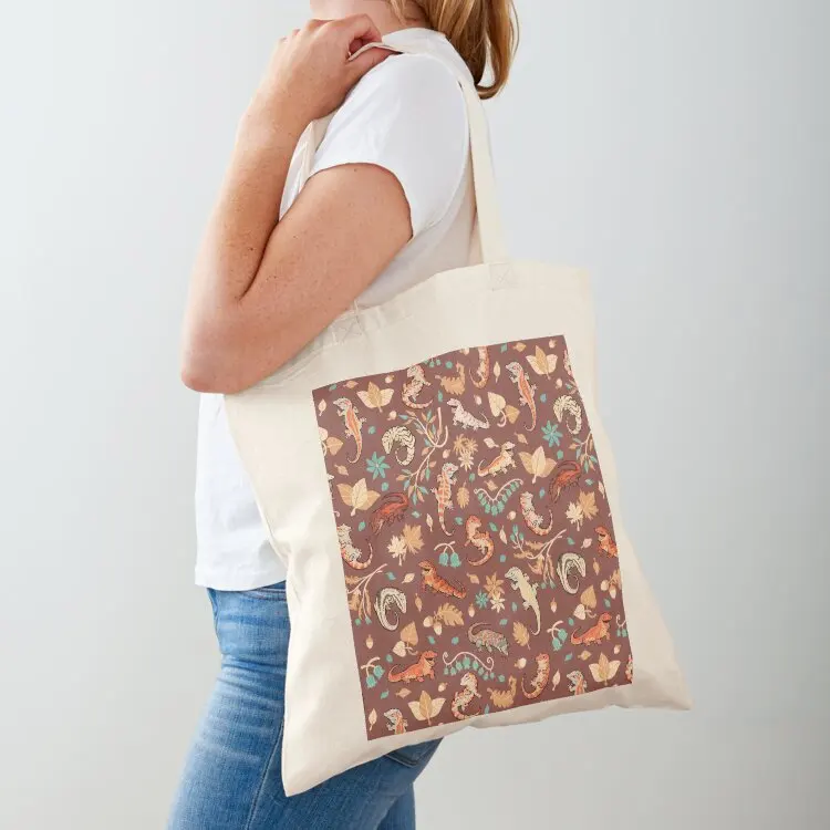 

Autumn geckos in light brown Tote Bag cute tote bag Women bags ecological bags sacs de shopping