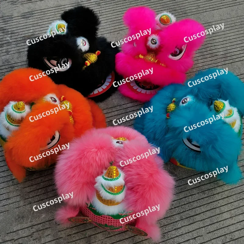 คริสต์มาสวัฒนธรรมจีนแบบดั้งเดิม Lion Dance Puppet Mascot เครื่องแต่งกายสําหรับชุดเด็กชุด Carnival Festival