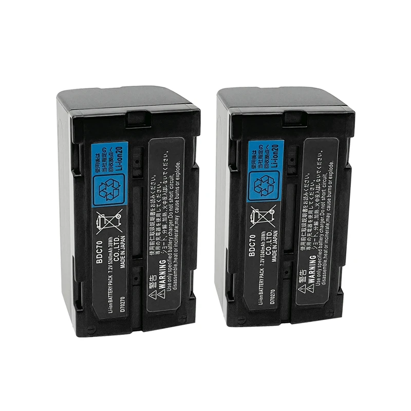 5PCS BDC70 Battery For Sokkia CX/RX-350 OS/ES For Topcon Total Station 7.2V 5240mAh Rechargeable Li-ion Battery