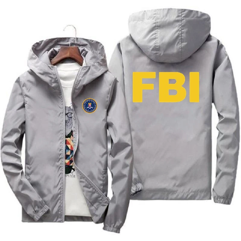 Graphic FBI Design Men/Women Jacket 2023 Spring and Autumn Printed Fashion Jacket Thin US Police Bomber Jackets