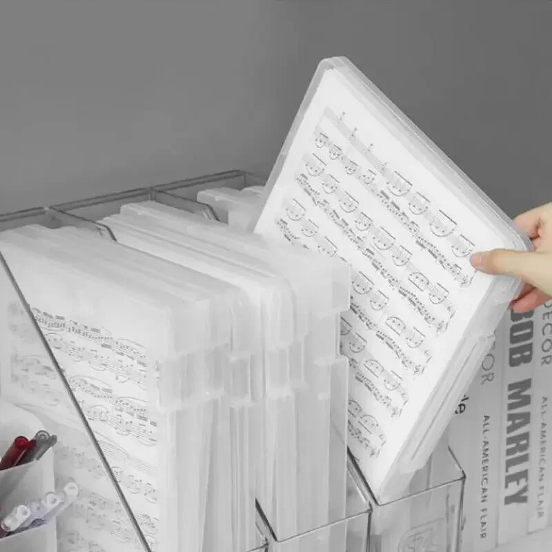 Kotak Penyimpanan File A4 Folder File Plastik Transparan Organizer File Kertas Plastik Bening Kotak Dokumen Penyimpanan Tebal Folder Tahan Lama