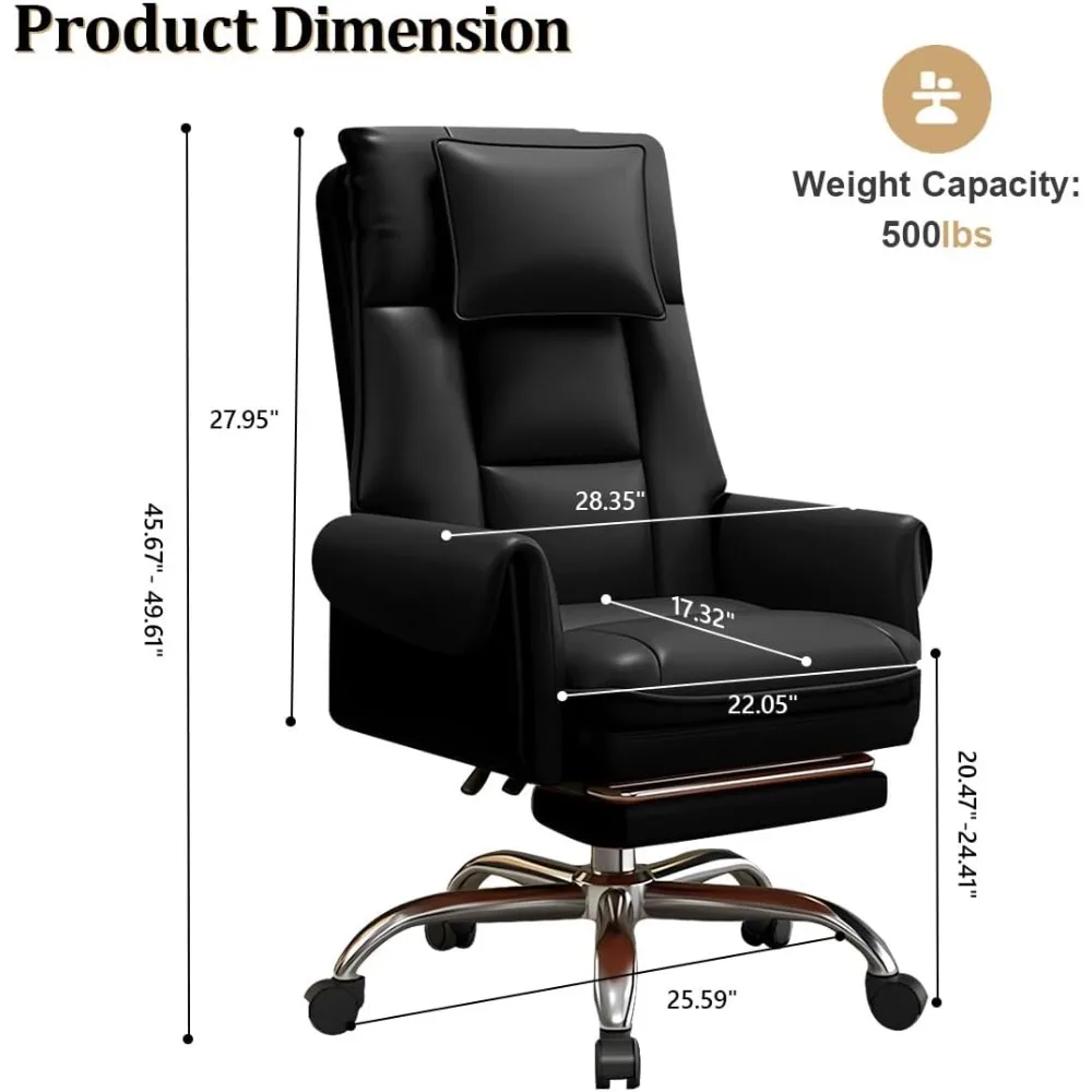 كرسي ألعاب كمبيوتر مريح عالي الظهر مع ارتفاع قابل للتعديل ومسند قدم قابل للسحب للاستخدام الثقيل