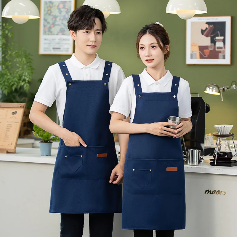 Professional Female Kitchen Antifouling Apron Male Chef BBQ Restaurant Bar Bakery Cafe Beauty Nail Studio Waterproof Work Apron