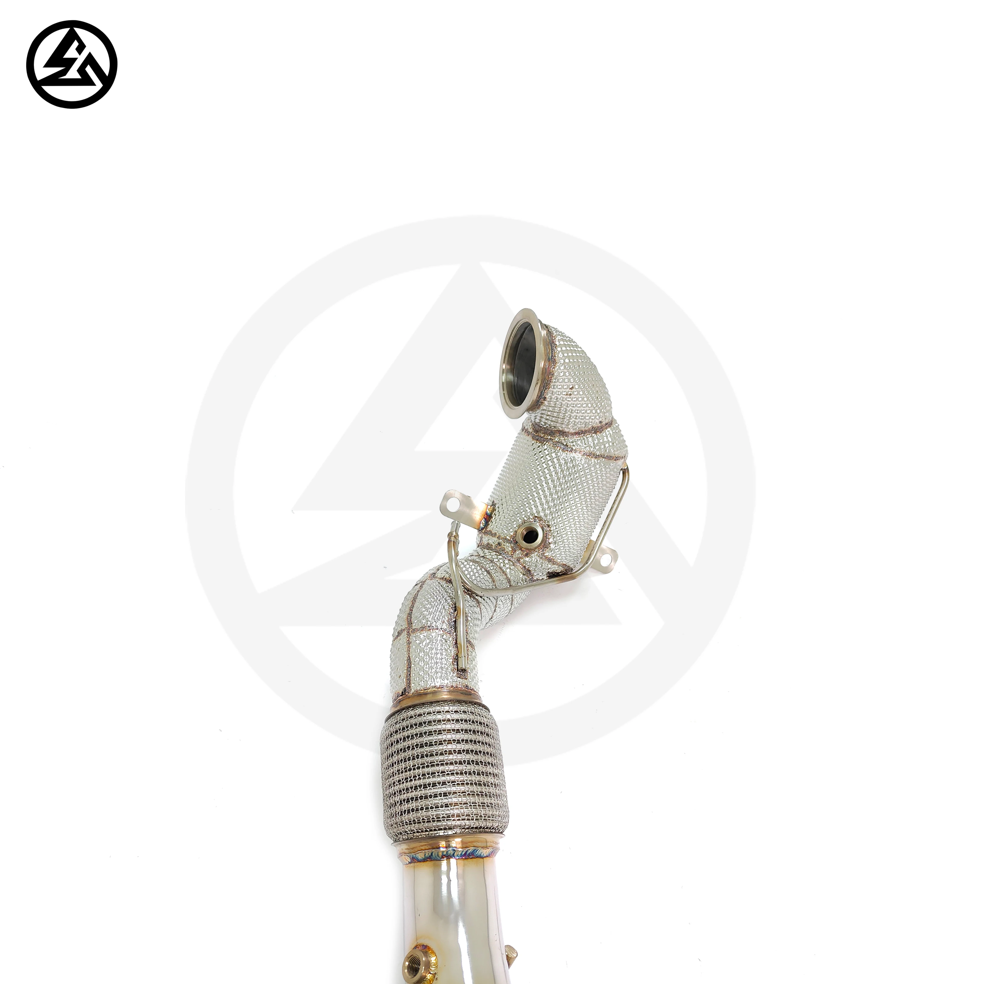 حار بيع الفولاذ المقاوم للصدأ النازل ل Volkswagen VW Tiguan L 2.0T 2019-2023 OPF النازل مع درع الحرارة #3