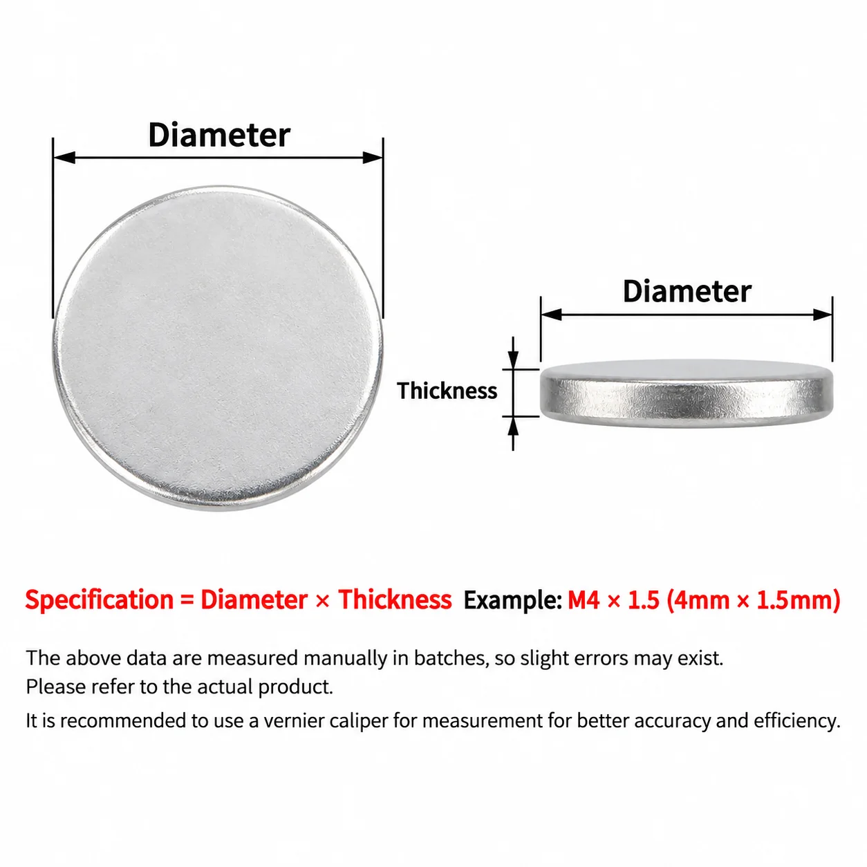 304 Stainless Steel Solid Round Disc Flat Gasket Blank Metal Plate Non Perforated Planchet Circular Washer Shim Dia 6-80mm