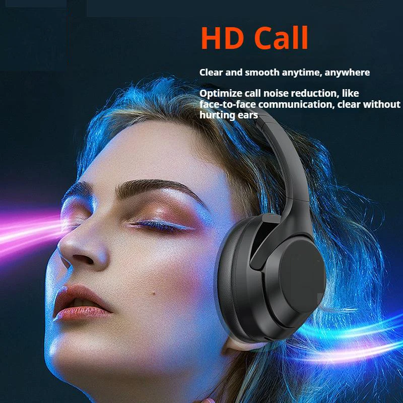 Subwoofer Gaming Wireless Bluetooth Headphones Over Ear HIFI Stereo Headset Noise Reduction Sports Earphones Music Player HD Mic view 6