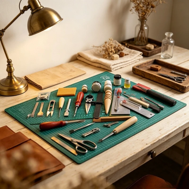 مجموعة أدوات العمل بالجلد للمب - مراجعة Beginner Leatherwork Kit وسعره