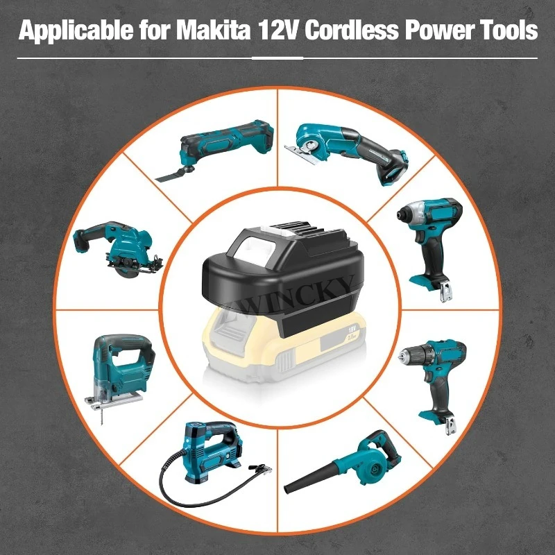 Adaptor untuk Dewalt untuk Milwaukee Ke untuk Makita 12V Alat untuk Dewalt 20V 60V & untuk Adaptor Baterai Milwaukee 18V (Hanya Adaptor)