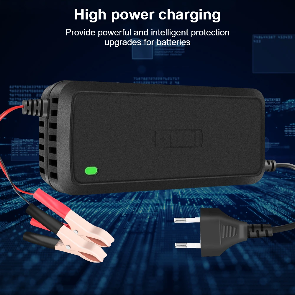 12V 5A Intelligent Fast Power Charging Full Automatic Car Battery Charger 3 Stages Lead Acid AGM GEL Battery-chargers