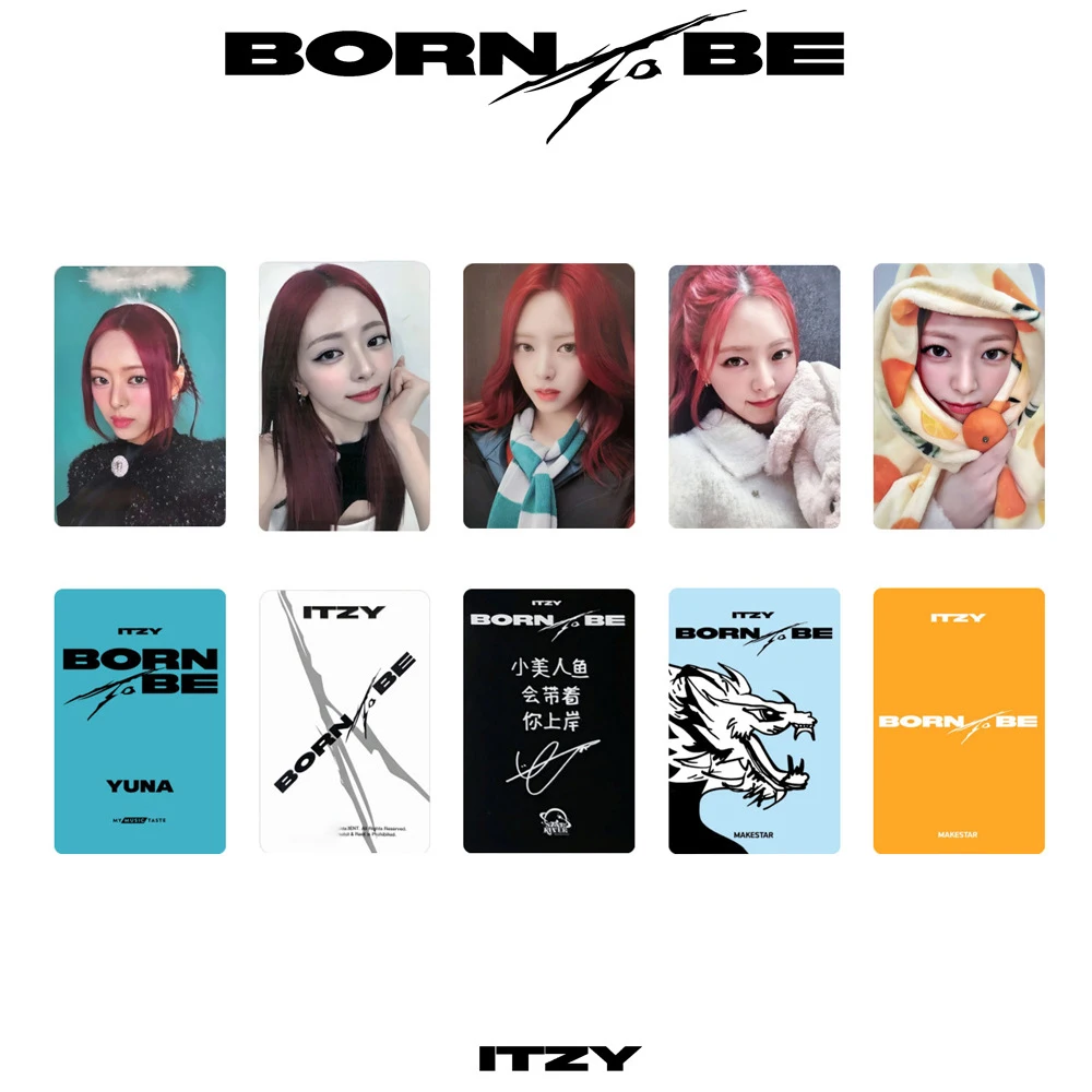 5 pz/set KPOP ITZY BORN TO BE Album Lomo Cards Yeji Ryujin Chaeryeong Yuna Personal Selfie photocard ragazzi ragazze collezione regalo