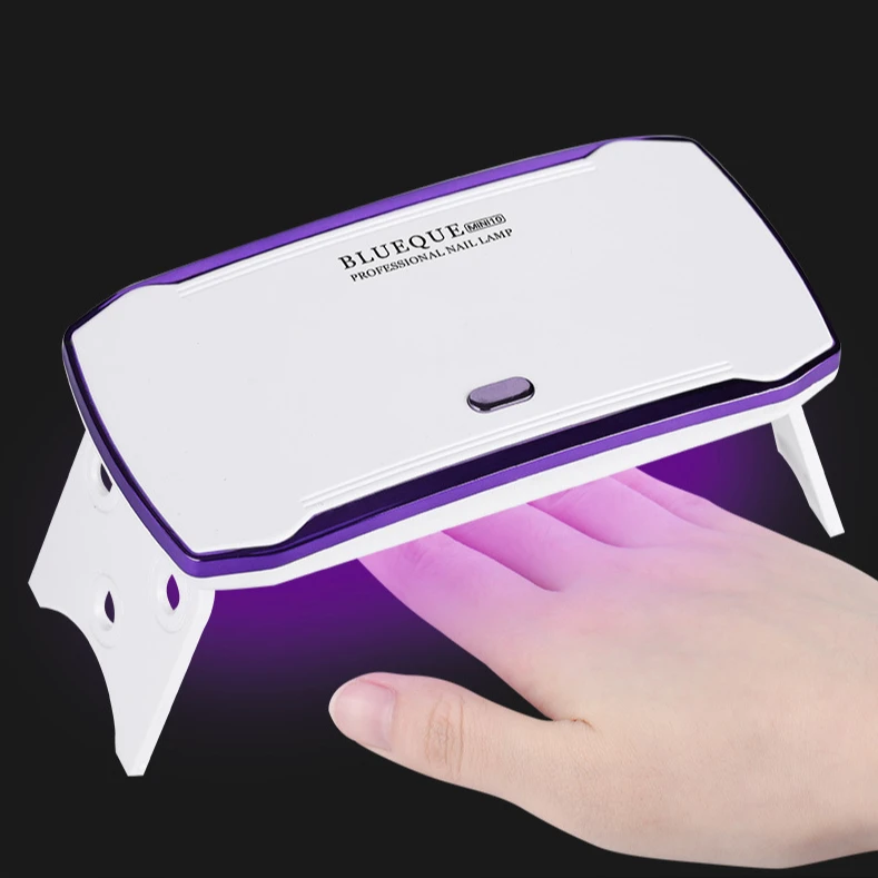 UV LED Nail Drying Lamp 36W Portable Mini 36W USB Polygel Nail Dryer with 12 Beads Gel Lamp Foldable Nail Curing Lamp UV Light