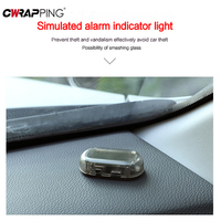 Car Mini Anti Alarm Solar Wireless Dummy LED Power Anti-theft Warning Light Theft Night Security Simulated Auto Lamp Accessories