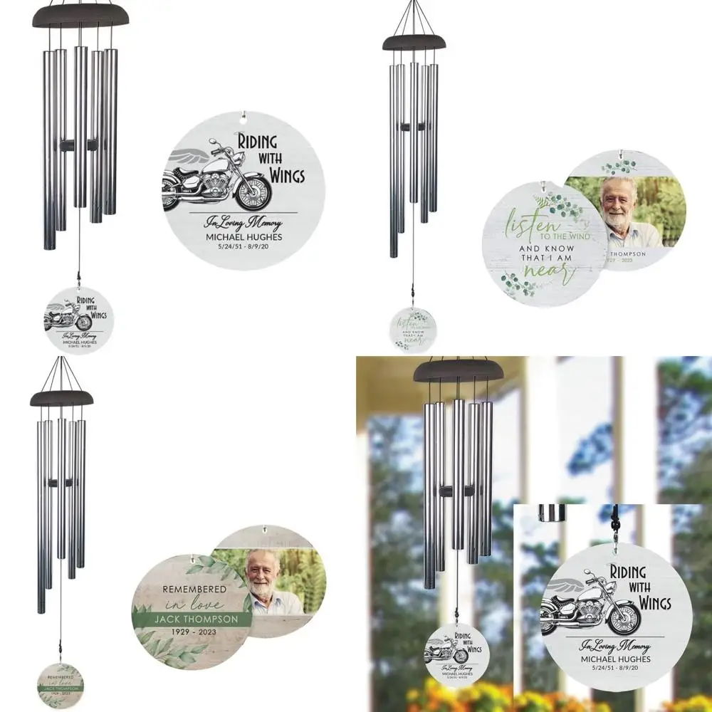 

30-inch motorcycle tribute wind chime: personalized memorial gift for cherished loss