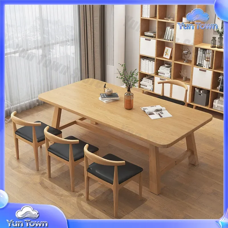 Nordic All Solid Wood Desk for Home Office Living Room Bedroom Study Table Long Workbench Computer Desk Simple Modern Large