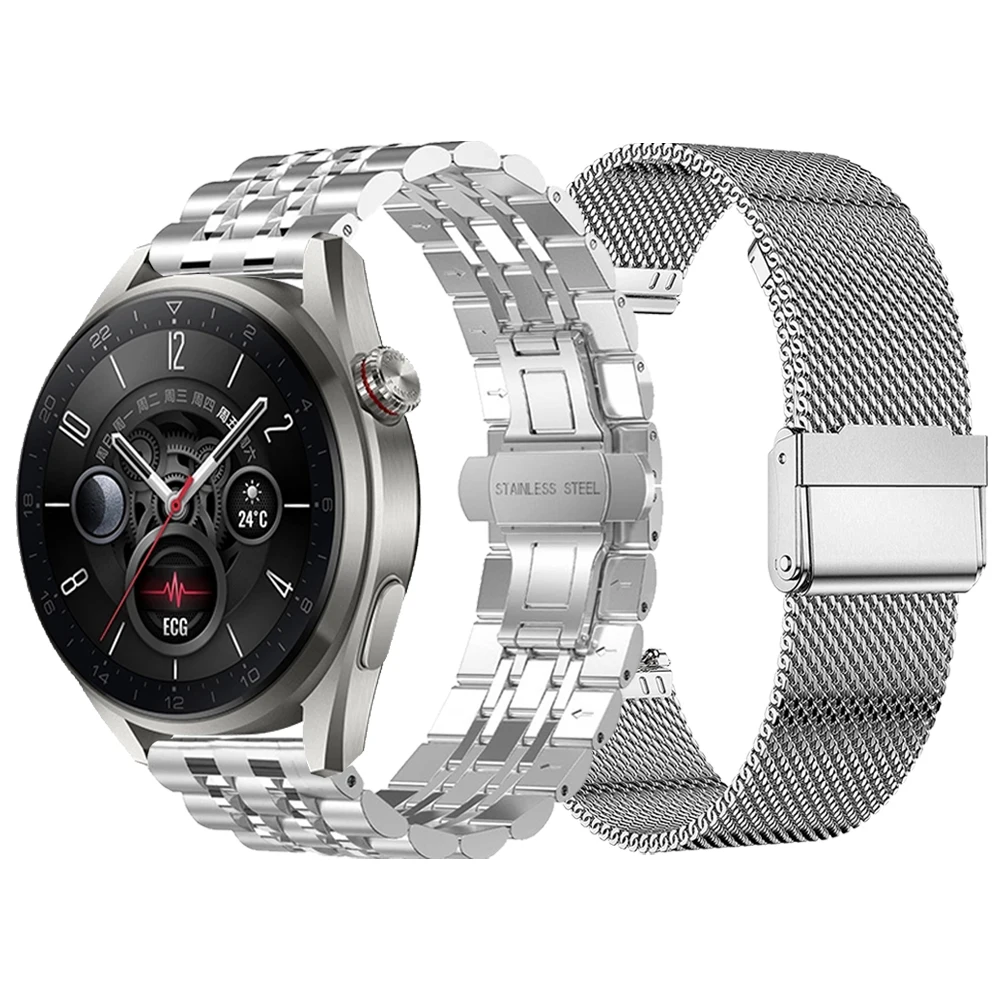 Metal Strap For HUAWEI GT 3 2 Pro 46mm Runner SE 43mm 42mm Stainless Steel Mesh Band For HUAWEI WATCH Buds Watchband Bracelet