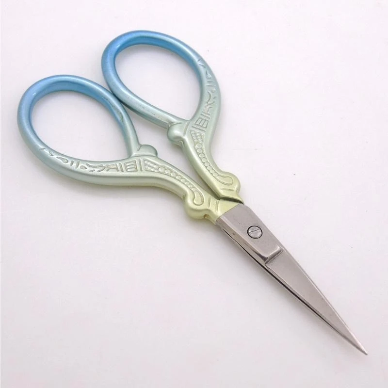 Small Embroidery Scissors Stainless Steel Scissors with Ergonomic Handle For Sewing Needlework Fabric Paper Cutting K1KF