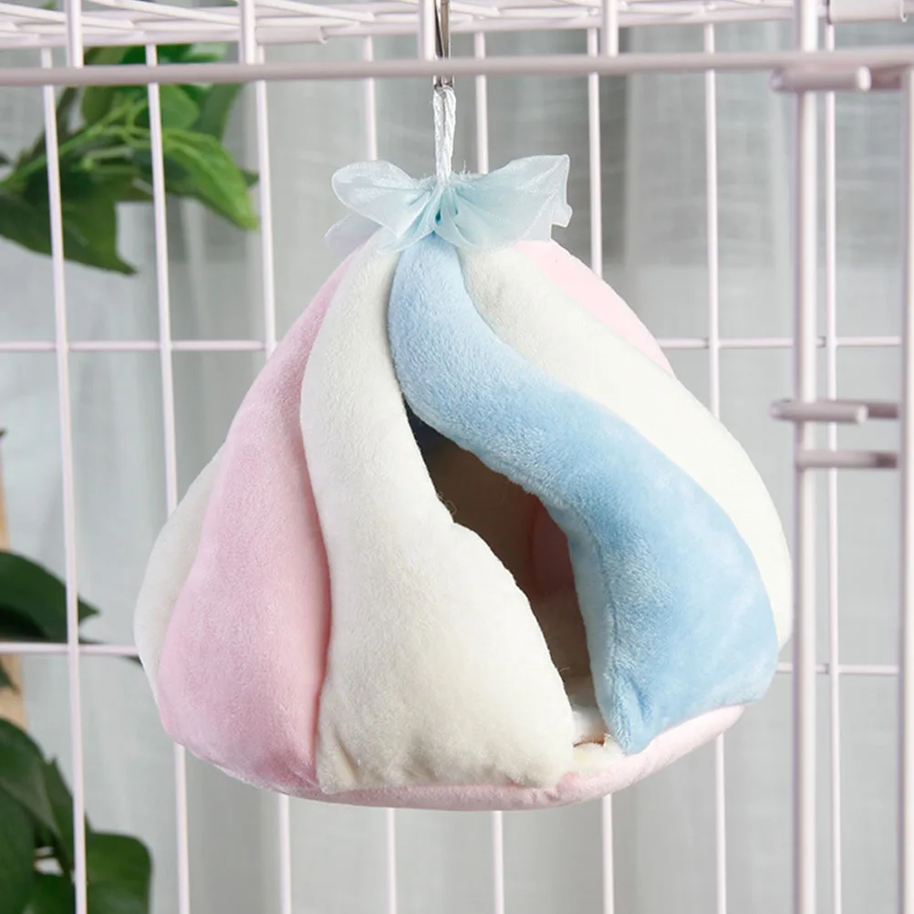 

1pc Hamster Hammock Bed Colorful Hanging Nest Small Pet Mice Hammock Pet Cot House Easy Storage Sleeping Nest Machine Washable