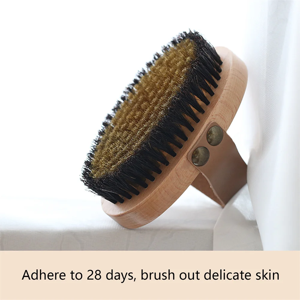 Dry Copper Wire Brush Meridian Dredging Body Beech Wood Comb Chicken Skin Dry Brush Exfoliatin Massage Control Blood Circulation