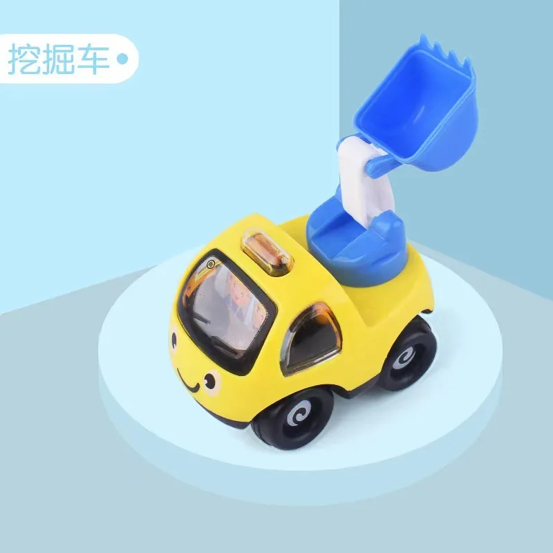 1pc Cartoon Two Way Pull Back Car Simulate Inertia Skidding Engineering Car Model  Children's Boys Fun Puzzle Toys Cars Gifts