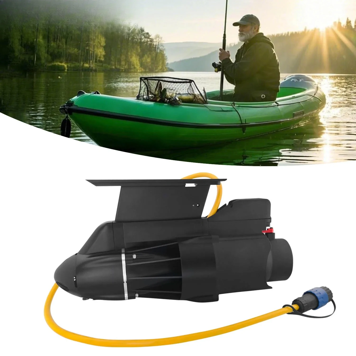 

High - Performance Electric Underwater Thruster Propeller for Kayaks, Paddle Boards & Fishing Boats - Adjustable, Directioanl