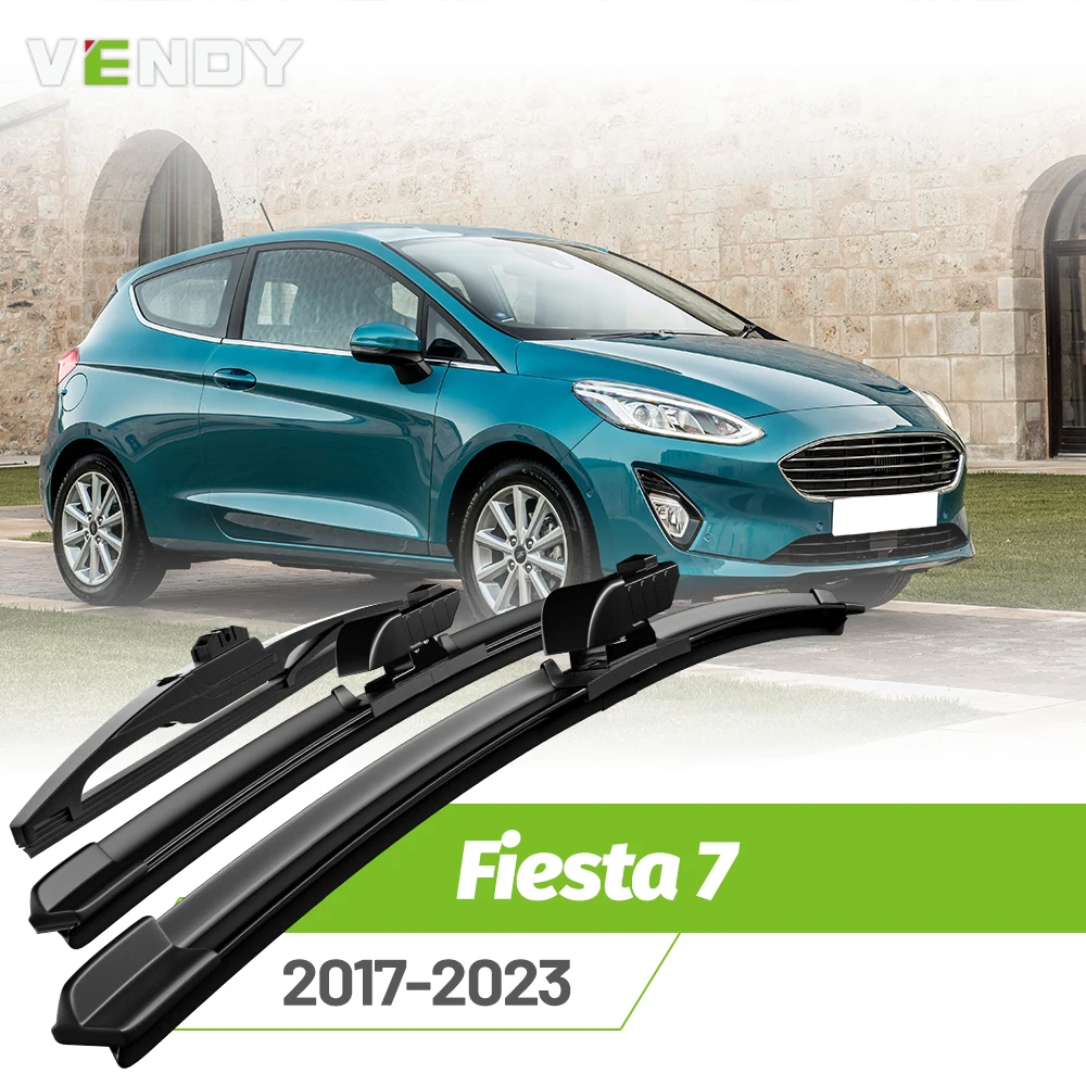 

Front & Rear Wiper Blades Set For Ford Fiesta 7 MK7 2017-2023 Windshield Windscreen Window Rain Brushes 28"+14"+11"