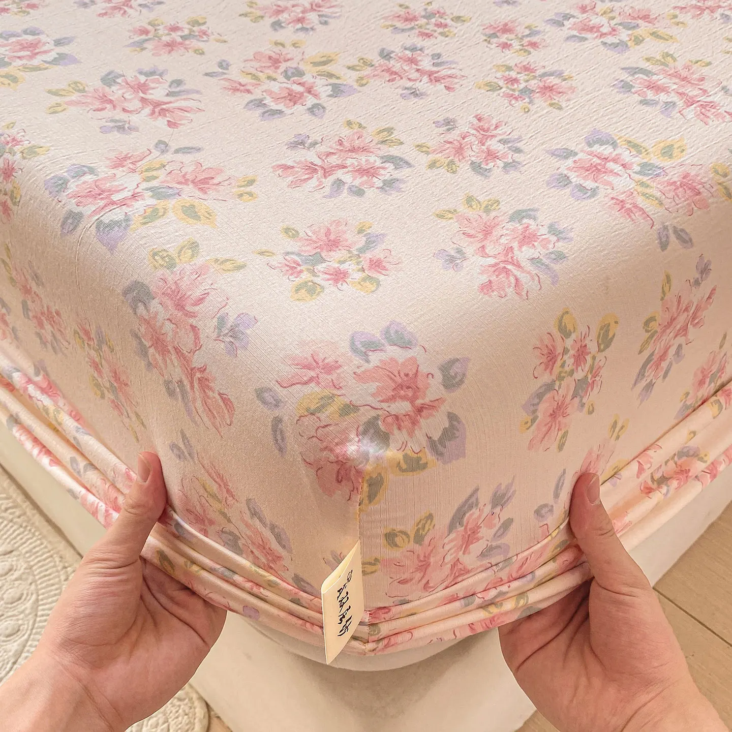Ultra Soft Double-layer Yarn Woven Microfiber Fitted Sheet, 30cm Deep Pocket Full Elastic, Breathable, Machine Washable