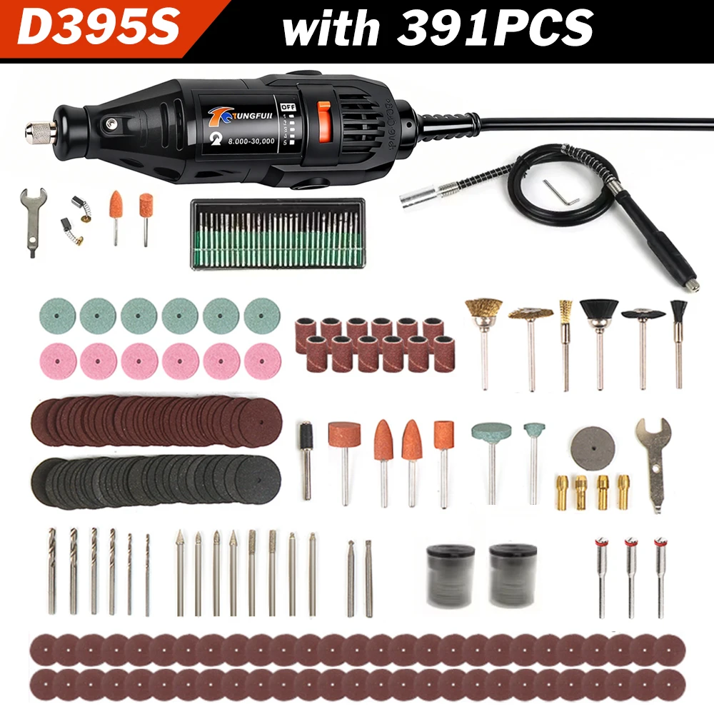 Mini elektrische boorgraveermachine, Dremel roterend gereedschap, graveurslijpmachine compatibel met elektrisch gereedschap, accessoires, 220V