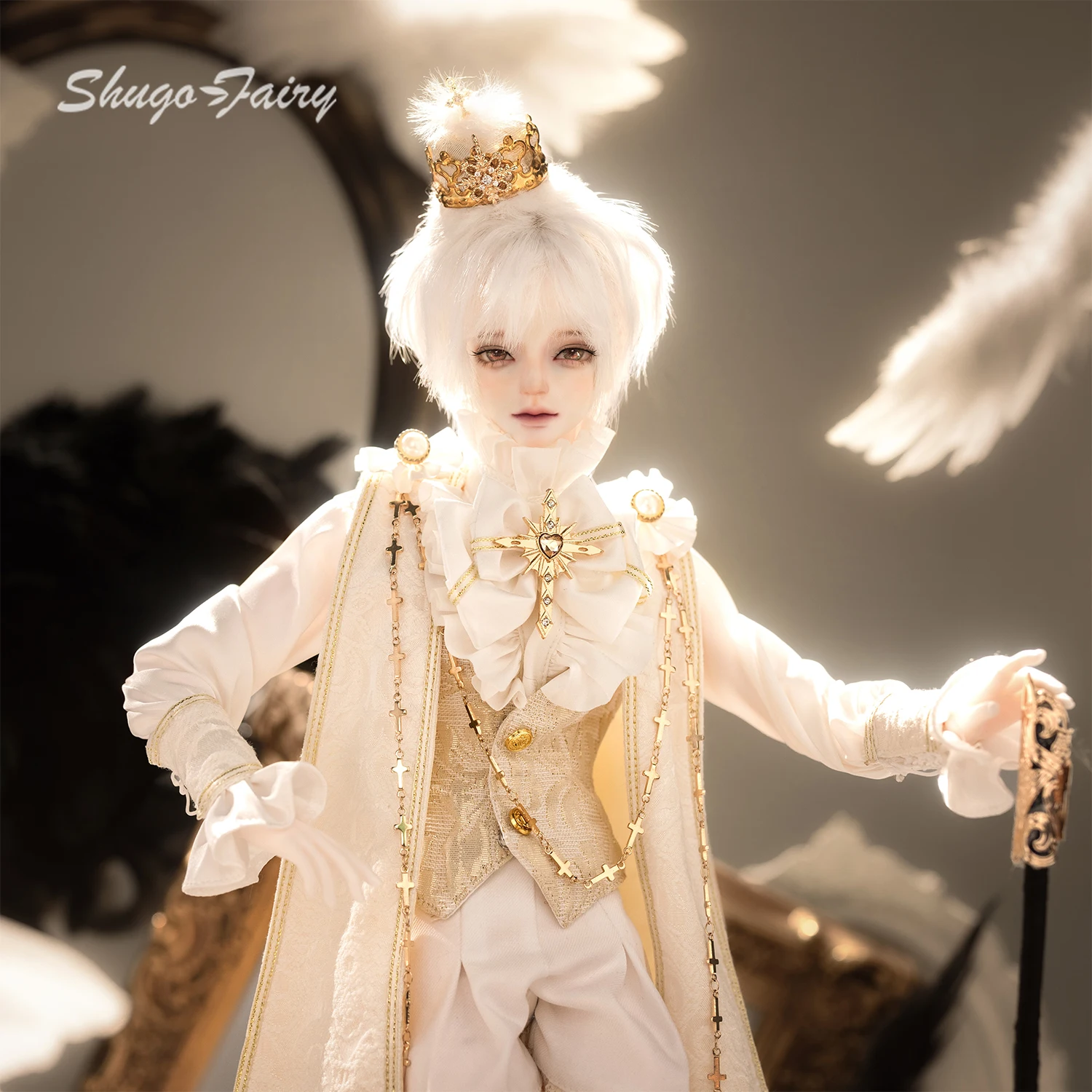 BJD 인형 1/4 아오키 풀세트 B 스컬프트 부드러운 외모 모델 젊은 남성 얼굴 신화 레진 20세기 유럽 귀족 왕자