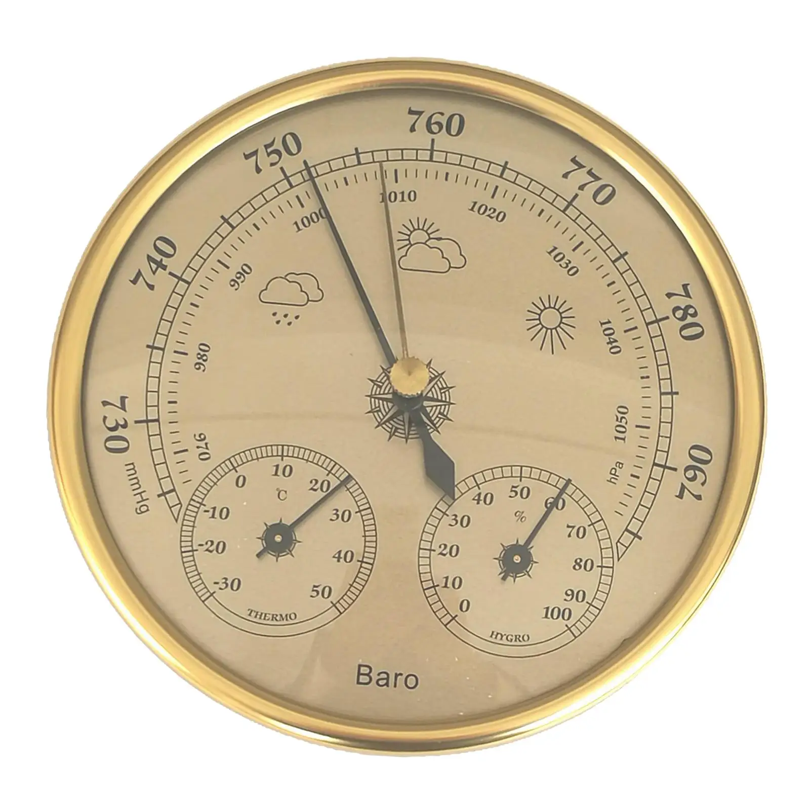 Precision 3 in 1 Barometer, Weather Station Barometer Thermometer Hygrometer for Indoor and Outdoor Use Humidity Meter