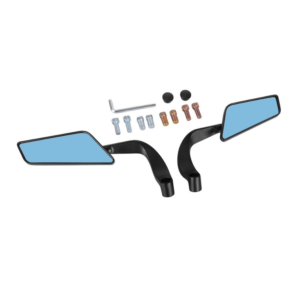 For KTM Duke 250 2016 2017 2018 2019 Duke 390 2013 to 2024 2Pcs Motorcycle Rearview Mirrors Side mirror Sky Blue and Black