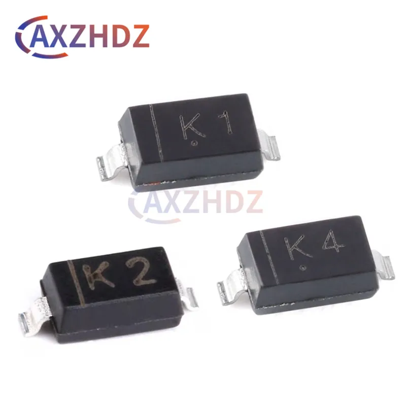 

100PCS MMSZ5251B K1 22V MMSZ5252B K2 24V MMSZ5254B K4 27V MMSZ5255B K5 28V T1G 350mW SOD-123 SMD Zener Diode