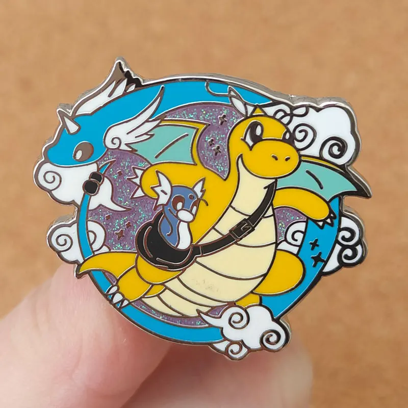 Anime Pokemon Charmander Enamel Pins Collect Kawaii Dinosaur Metal Cartoon Brooch Backpack Hat Bag Collar Lapel Badges