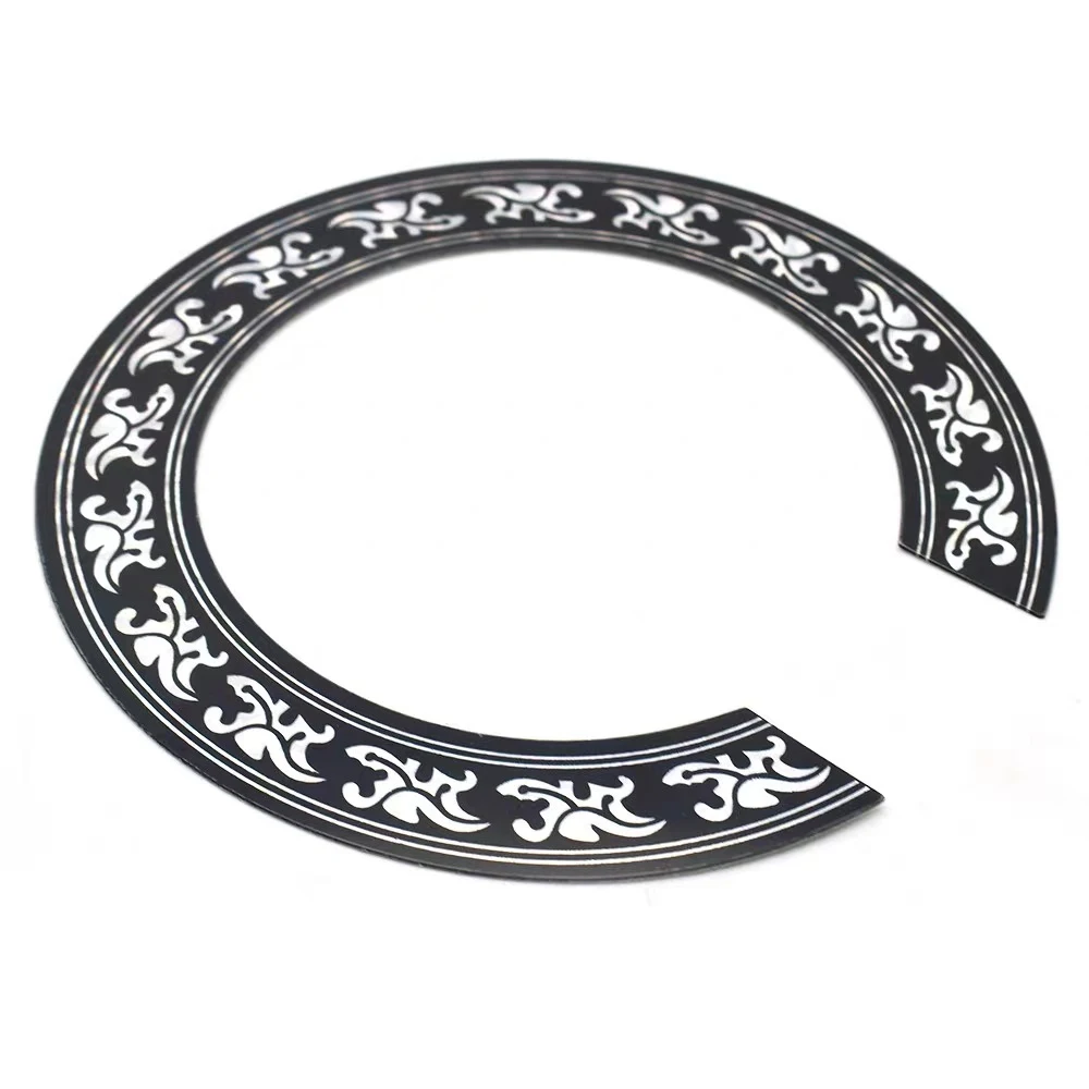 Hard PVC Guitar Circle Sound Hole Rosette Inlay for Acoustic Guitars Decal Accessories