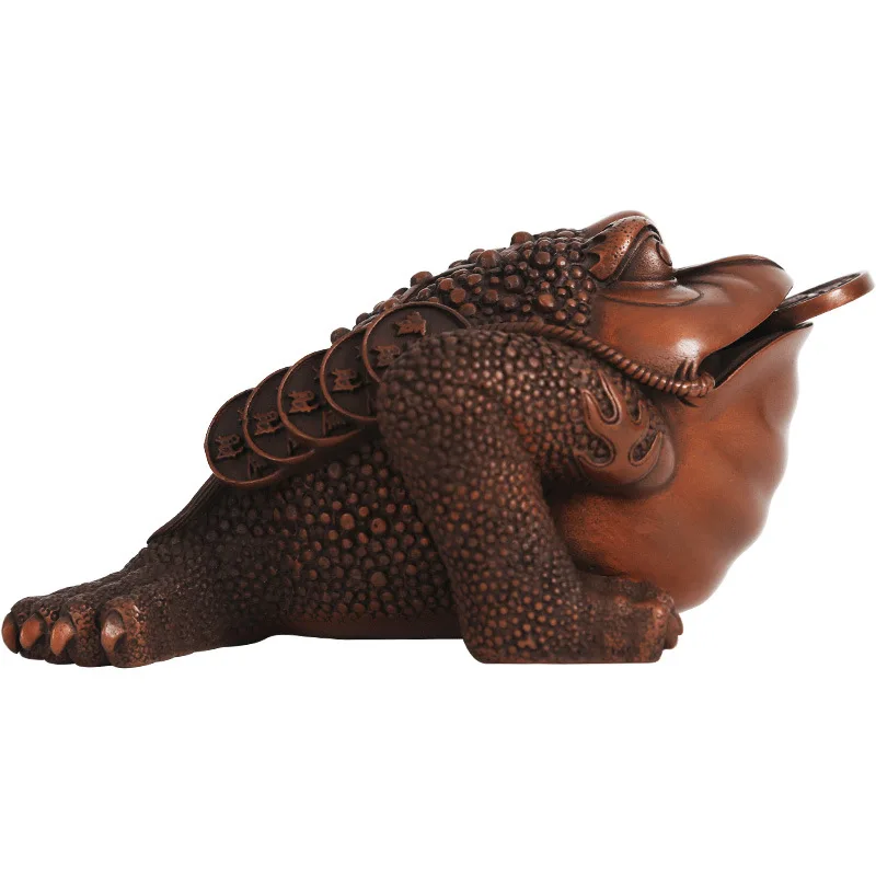LMM Chinese Home Office Desktop Golden Toad Decoration Spit Treasure Golden Toad Craft Gifts