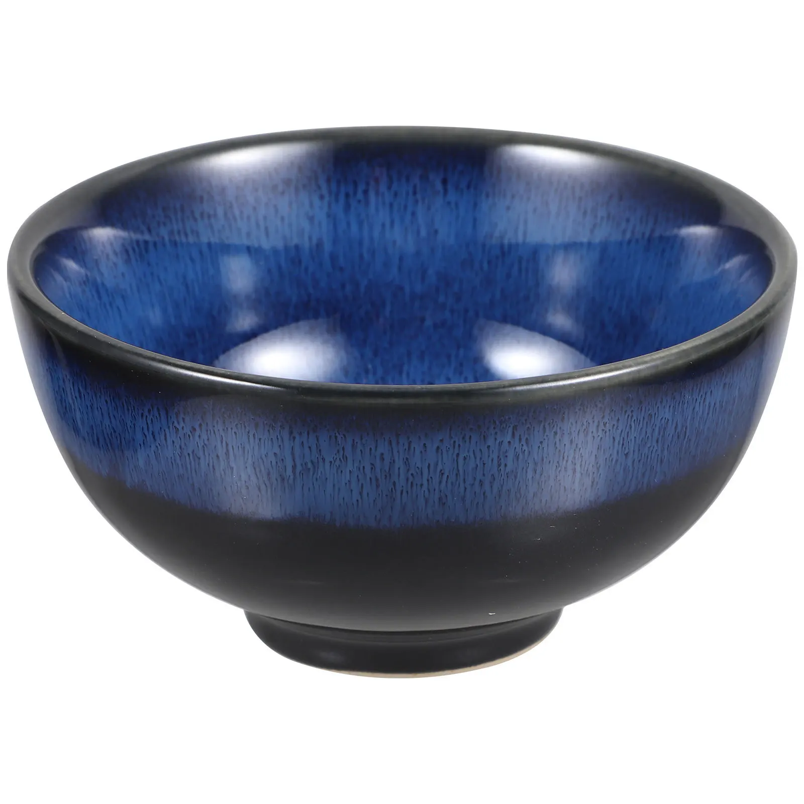 

Blue Glazed Ceramic Bowl Japanese Style Food Serving Dish for Rice Noodles Soup Salad Home Restaurant Use Kitchen Supplies