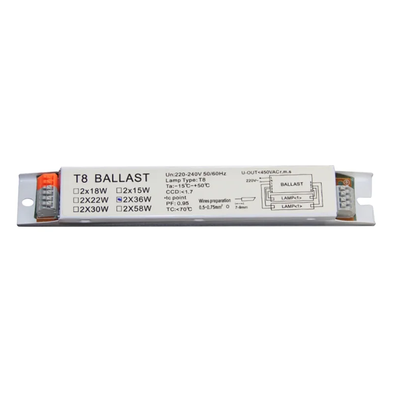 

ABUG-Electronic Ballast T8 2X36w For UV Germicidal Lamp, Fluorescent Lamp For Home Office Supplies Iron Sheet