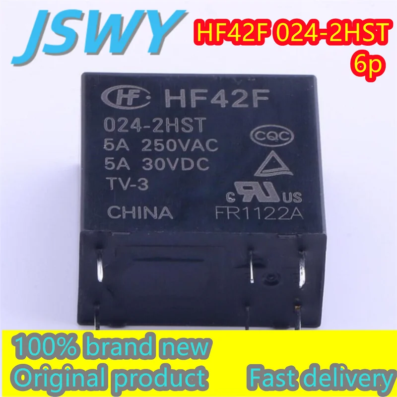 (2/40 pieces) HF42F 024-2HST amplifier 24V relay 5A 6-pin 2HS same as F4AK024T new original spot fast delivery