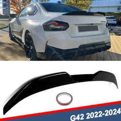 For BMW G42 230i M240i 2022-24 MP Style Rear Trunk Spoiler Wing Lip Gloss Black