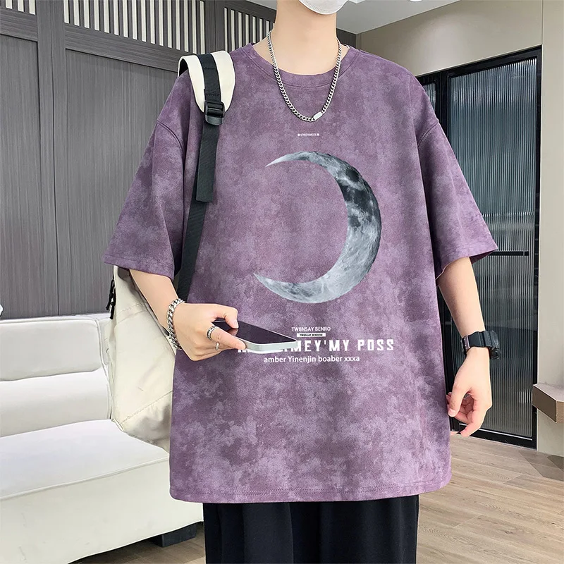 

Модная молодежная футболка для активного отдыха с эффектом тай-дай, свободного кроя, с круглым вырезом, коротким рукавом, быстросохнущая, для летних видов спорта и отдыха, удобный топ