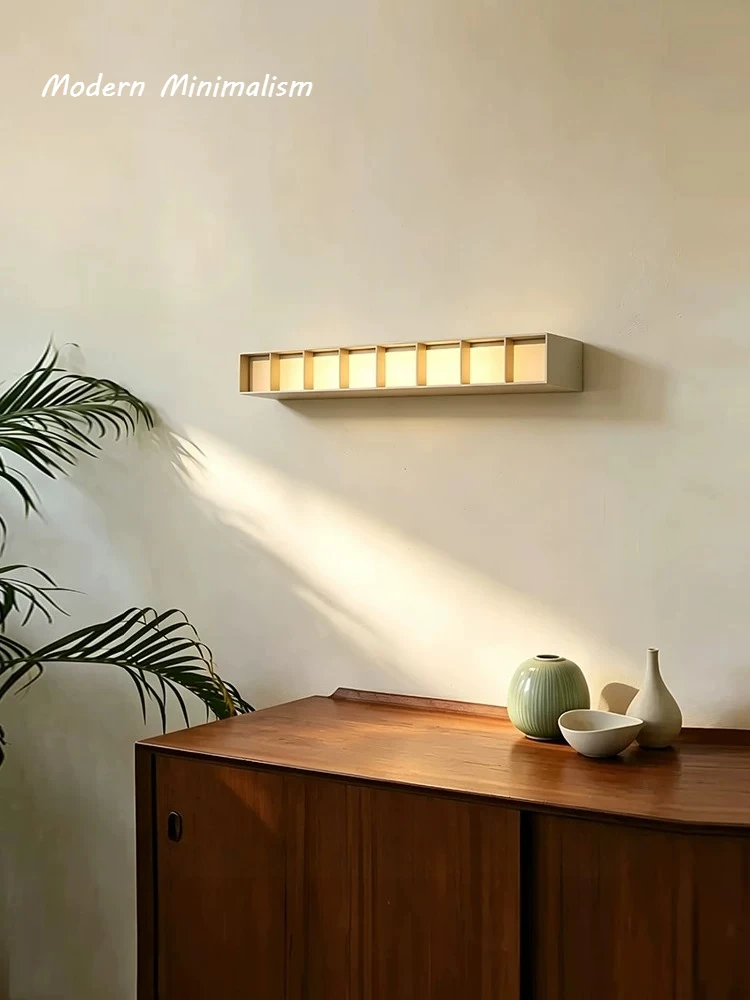Bauhaus Strip Wall Lamp Retro Industrial Style Square Silvery Metal Wall Light Aisle Living room Bedroom Study Stairs LED Sconce
