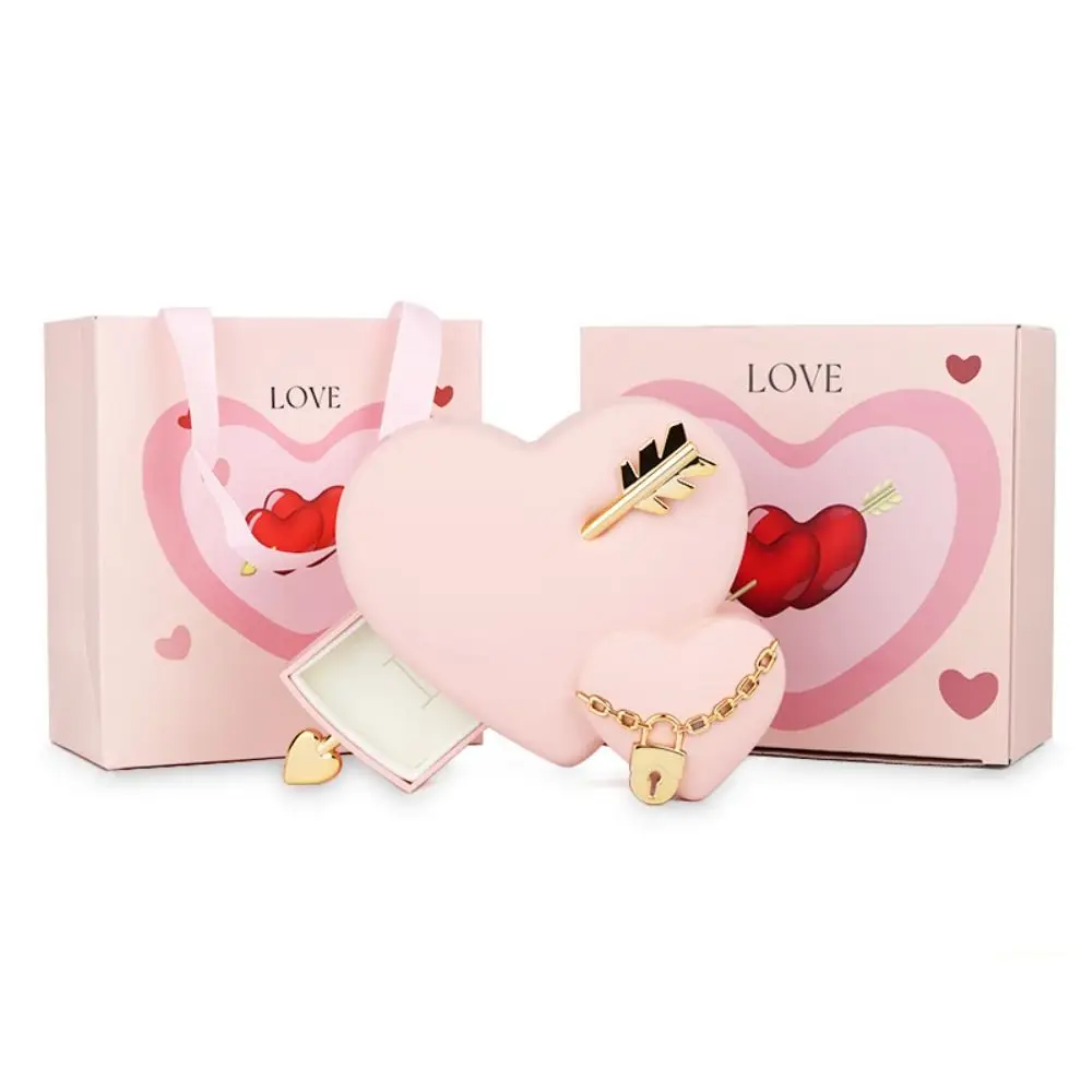 Surprise Dust-proof Jewelry Display Box Luxury Heart-piercing Earrings Case Creative Exquisite Gift Packaging Box Wedding