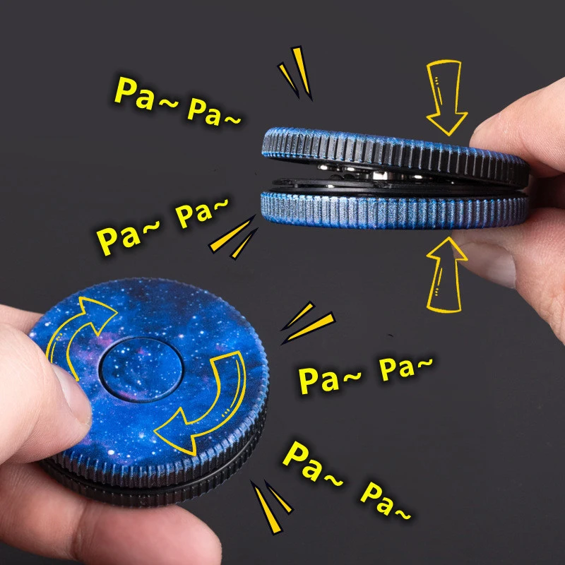 Hand Push Coin Star Fidget Toys ABS PipaGo Fidget Spinner Adults Stress Relief Toy Kids Creative Antistress Sensory Coin Gyro