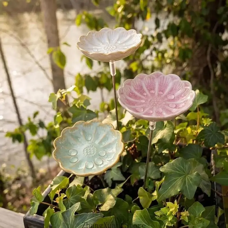 Besucher-Wasserstelle Freien mit Blumenschale, Keramik-Goggas-Bewässerungsstation 3XUF – Detail 7