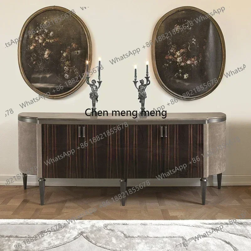 

D182Furniture engraved custom new classical French side cabinet light luxury wine cabinet