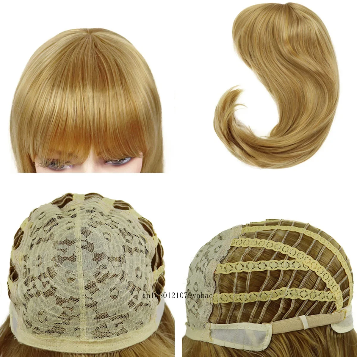 Blonde Natural Straight Wigs Synthetic Long Blond Wig with Bangs for Women Girls Daily Party Cosplay Halloween Heat Resistant