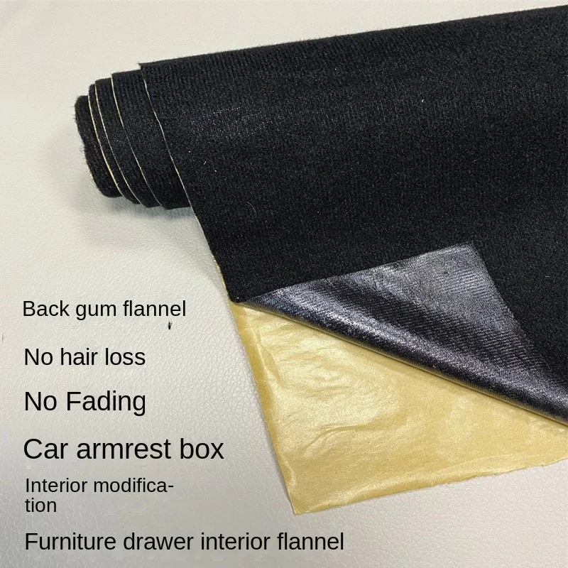 Non Shedding Self-adhesive Velvet Fabric Display Cabinet Gift Box Car AB Pillar Interior Anti-collision Sticker Furniture