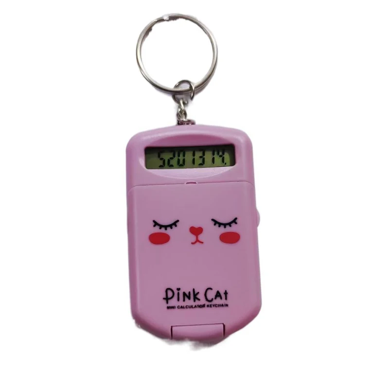40Pcs Mini Keyring Calculator Portable Cute Keychain 8-Digit Display Pocket Calculators