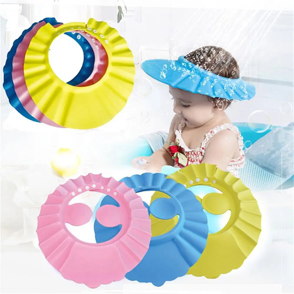 

Child Kids Ear Protection Portable Eye Protection Waterproof Shampoo Hat Wash Hair Shield Bath Visor Baby Shower Caps