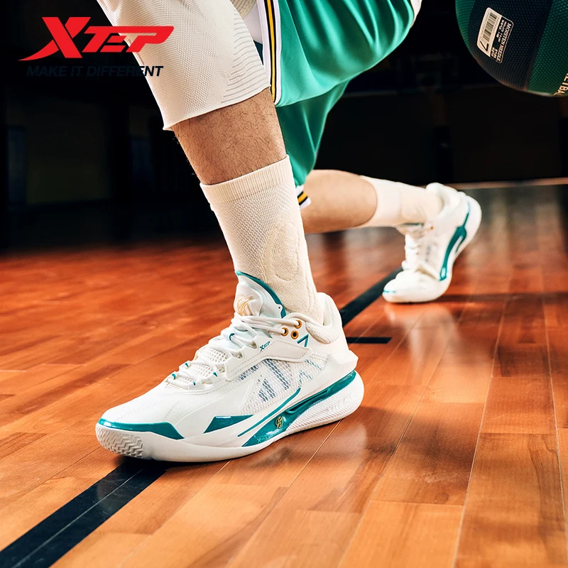 Xtep Lingji PRO Basketball Shoes for Men Durability Comfortable Combat Support Stability Cushion Practical Sneakers 975319120018